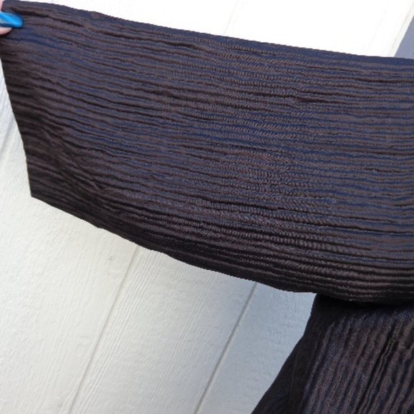 Fab Brown Textured Eileen Fisher Woman Silk Blend Open Jacket 2xl - Picture 16 of 16